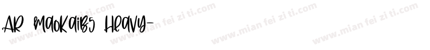 AR MaoKaiB5 Heavy字体转换